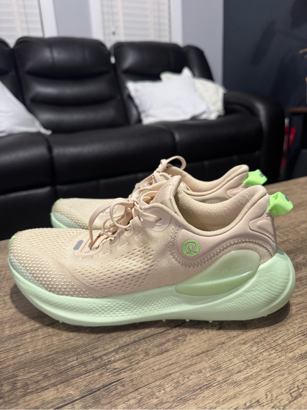 lululemon athletica Women's Blush Pink Sneakers with Mint Green Sole